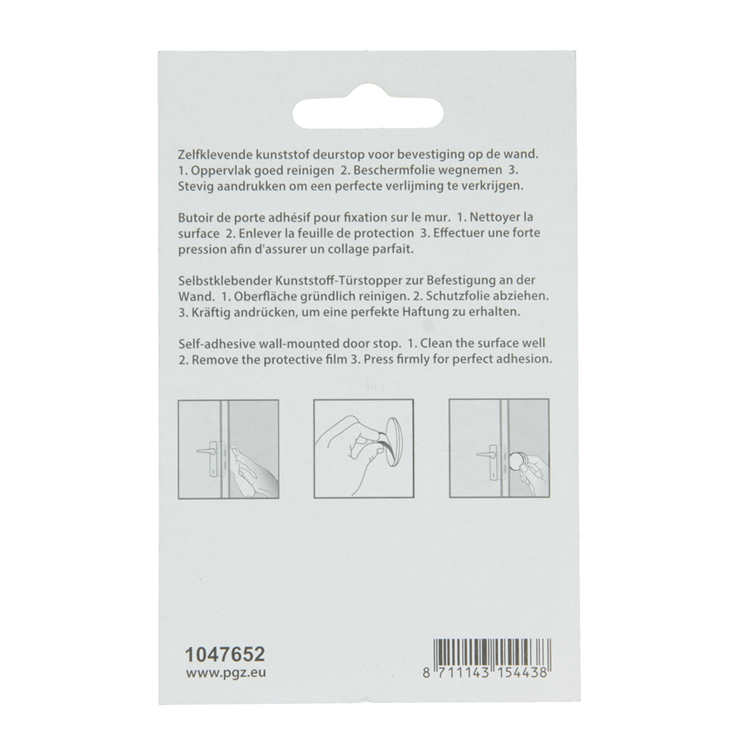 Mack 1047652 - Türstopper selbstklebend braun ø 60 mm 2 Stück | 6 Stück