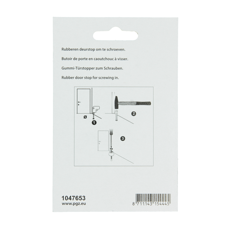 Mack 1047653 - Türstoppergummi + Schraube rot 30 x 35 mm 2 Stück | 6 Stück