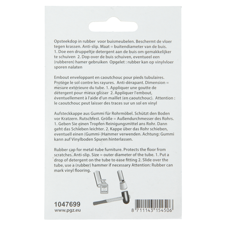 Mack 1047699 - Gummistopfen schwarz ø 22 mm 4 Stück | 6 Stück