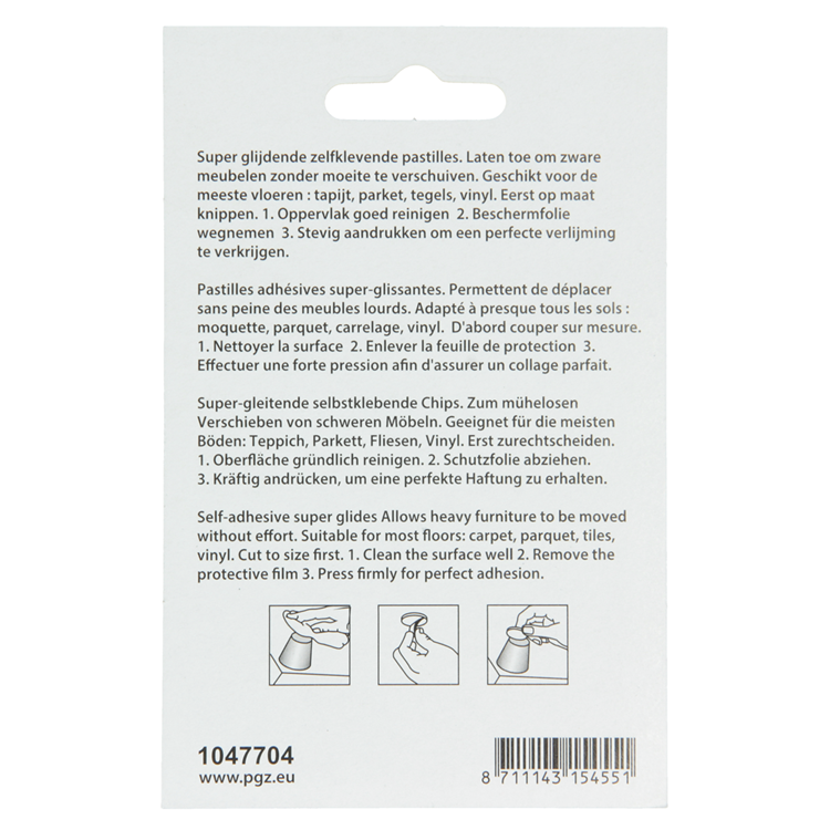 Mack 1047704 - Super glijpastille selfklevendgrijs ø 40 mm 4 St. | 12 Stück