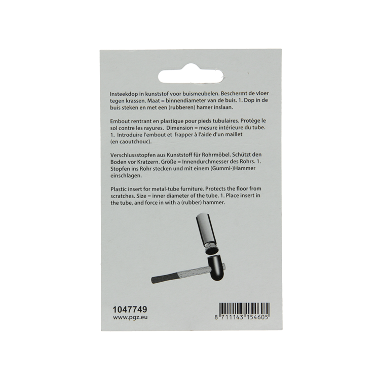 Mack 1047749 - Kunststoffstopfen schwarz 30 x 30 mm 4 Stück | 6 Stück