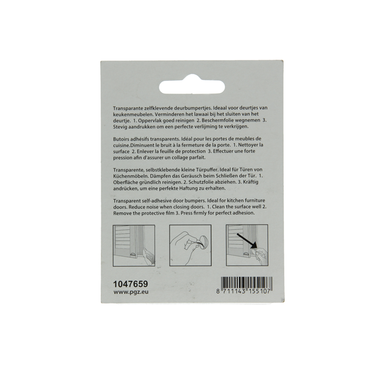Mack 1047659 - Schalldämpfer selbstklebend transparent ø 13 mm 12 Stück | 12 Stück