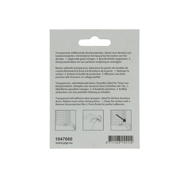 Mack 1047660 - Schalldämpfer selbstklebend transparent ø 8 mm 12 Stück | 12 Stück