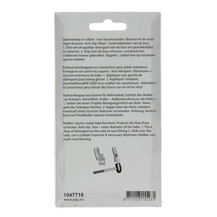Mack 1047716 - Gummistopfen schwarz ø 25 mm 4 Stück | 6 Stück