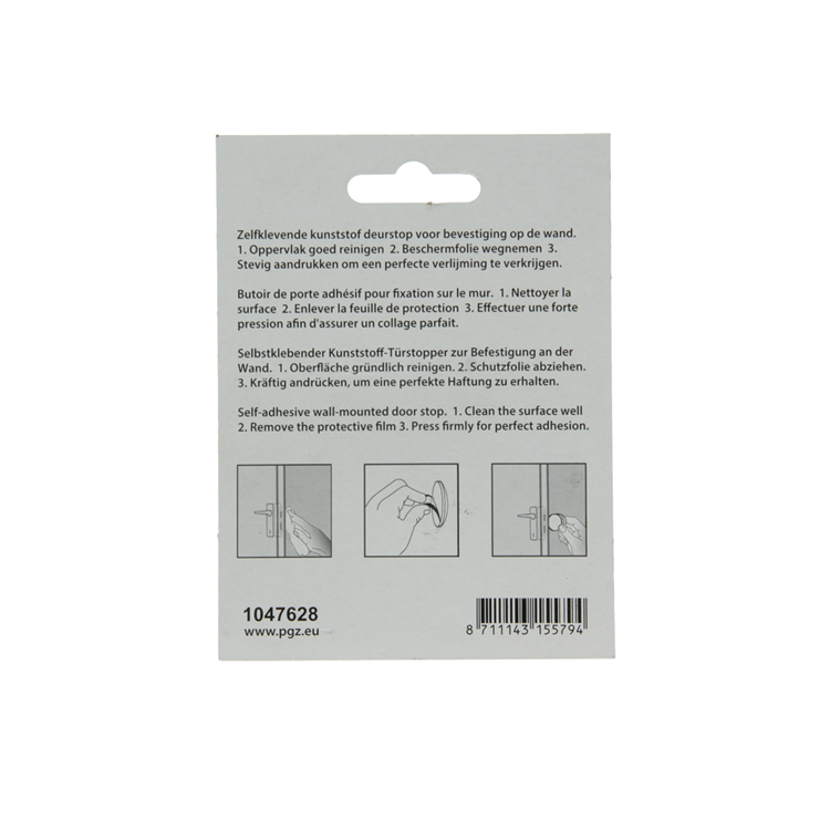 Mack 1047628 - Türstopper selbstklebend weiß ø 40 mm 2 Stück | 6 Stück