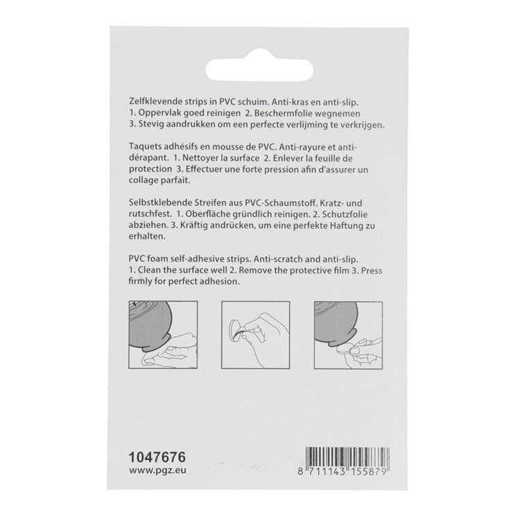 Mack 1047676 - Schaumstoffstreifen selbstklebend weiß 20 x 20 mm 24 Stück | 6 Stück