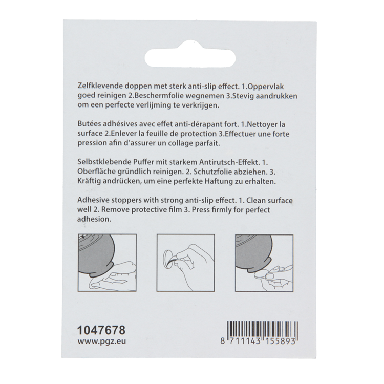 Mack 1047678 - Anti-Rutsch-Anstoßkappe transparent ø 20 mm 4 Stück | 12 Stück