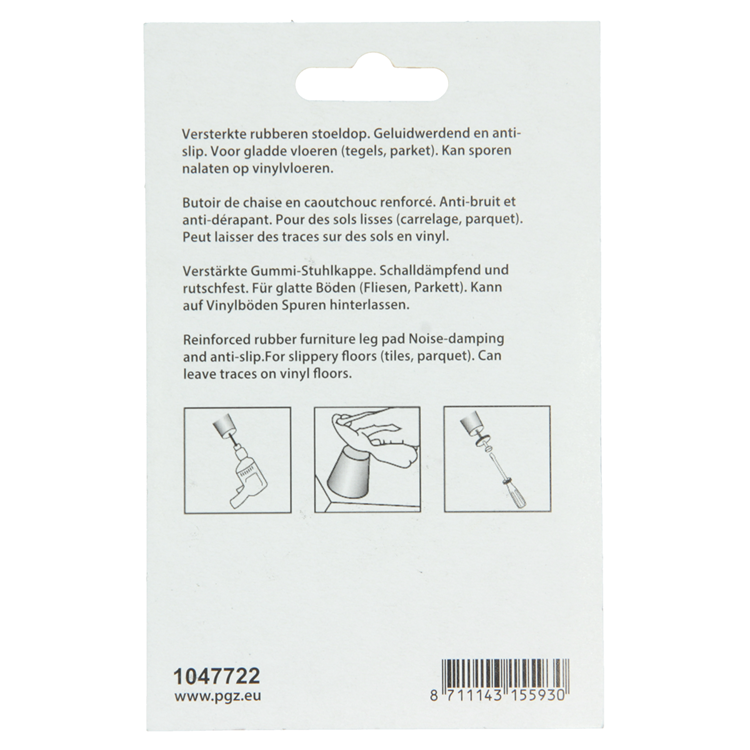 Mack 1047722 - Sitzkappengummi + Schraube schwarz ø 23 mm 8 Stück | 6 Stück