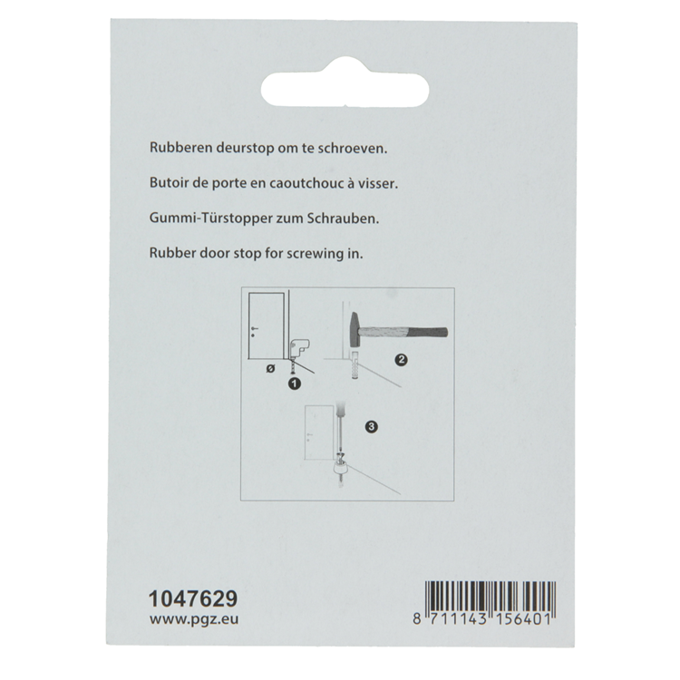 Mack 1047629 - Türanschlaggummi + Schraube grau 30 x 25 mm 2 Stück | 6 Stück