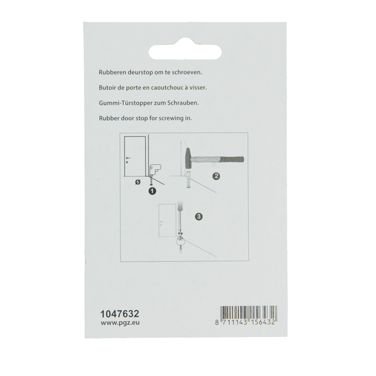 Mack 1047632 - Türstoppergummi + Schraube grau 30 x 35 mm 2 Stück | 6 Stück