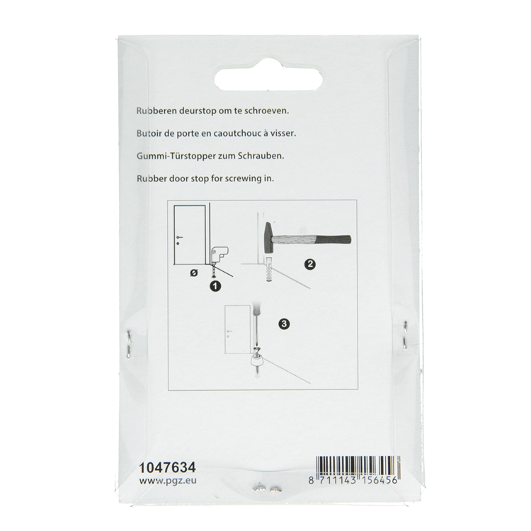 Mack 1047634 - Türanschlaggummi + Schraube grau 40 x 50 mm 2 Stück | 6 Stück