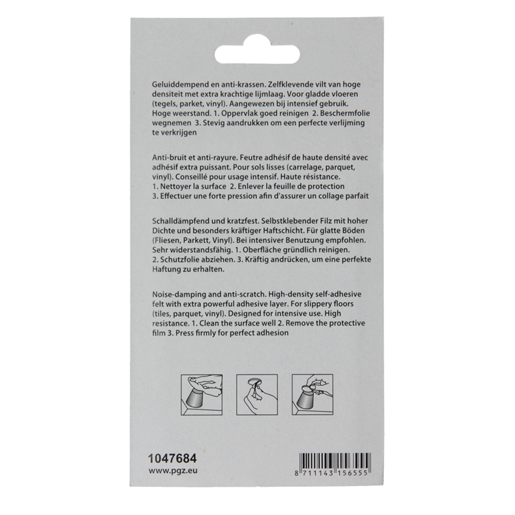 Mack 1047684 - Superfilz selbstklebend beige ø 22 mm 16 Stück | 12 Stück