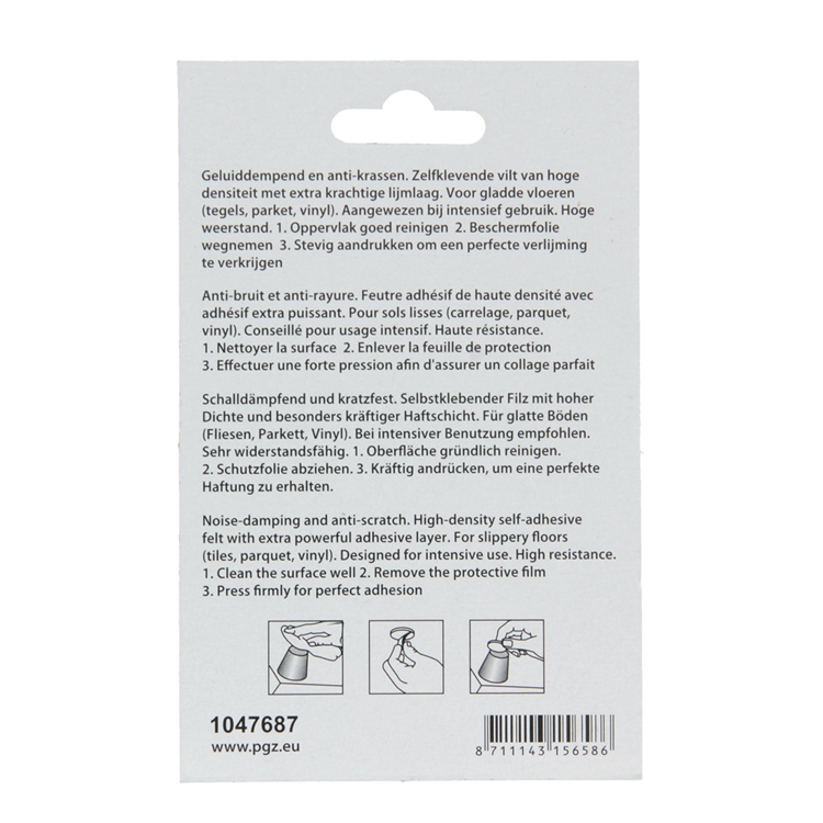 Mack 1047687 - Superfilz selbstklebend beige ø 38 mm 4 Stück | 12 Stück