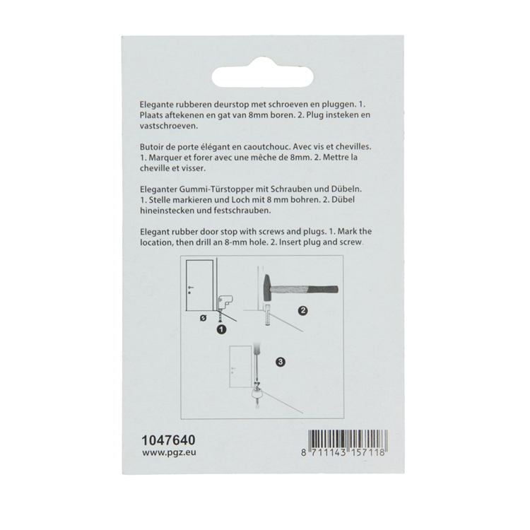 Mack 1047640 - Türstoppergummi + Stopfen schwarz ø 30 mm 2 Stück | 6 Stück
