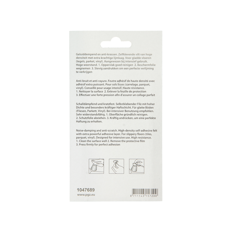 Mack 1047689 - Superfilz selbstklebend beige ø 19 mm 20 Stück | 12 Stück