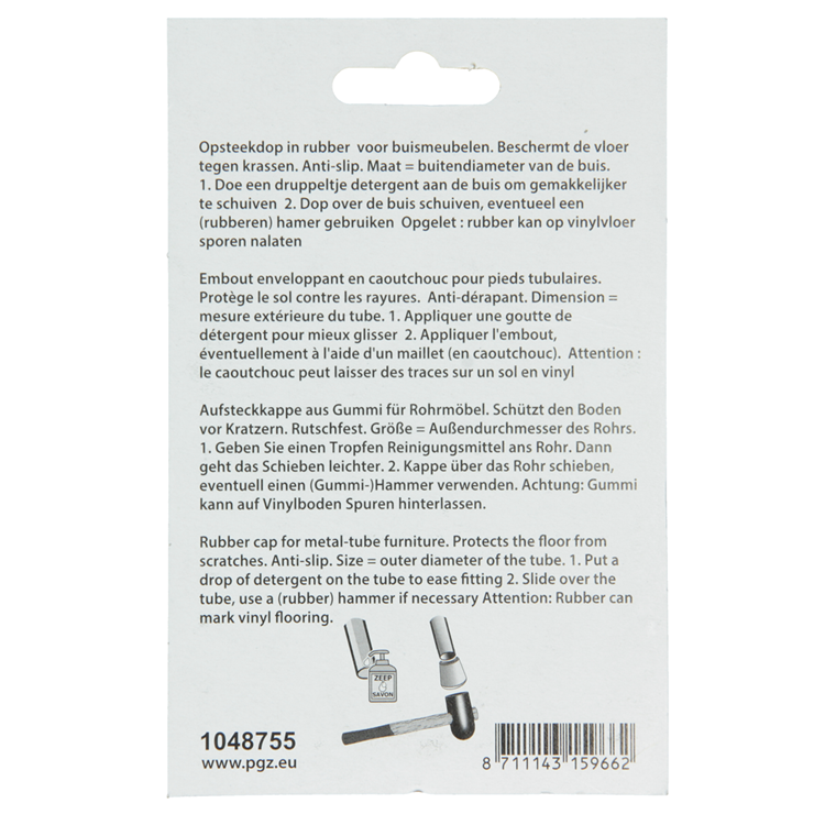 Mack 1048755 - Gummistopfen schwarz ø 16 mm 4 Stück | 6 Stück