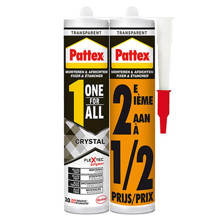 Pattex 1051024 – Duo One for All Kristall | 6 Stück