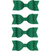Vivi-Gade-Schleifen, Größe 31 x 85 mm, grüner Glitzer, 4 Stück 1 Box