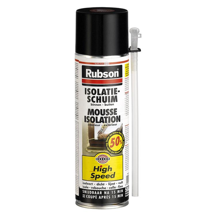 Rubson 1026608 – Hochgeschwindigkeits-Isolierschaum 500 ml | 12 Stück