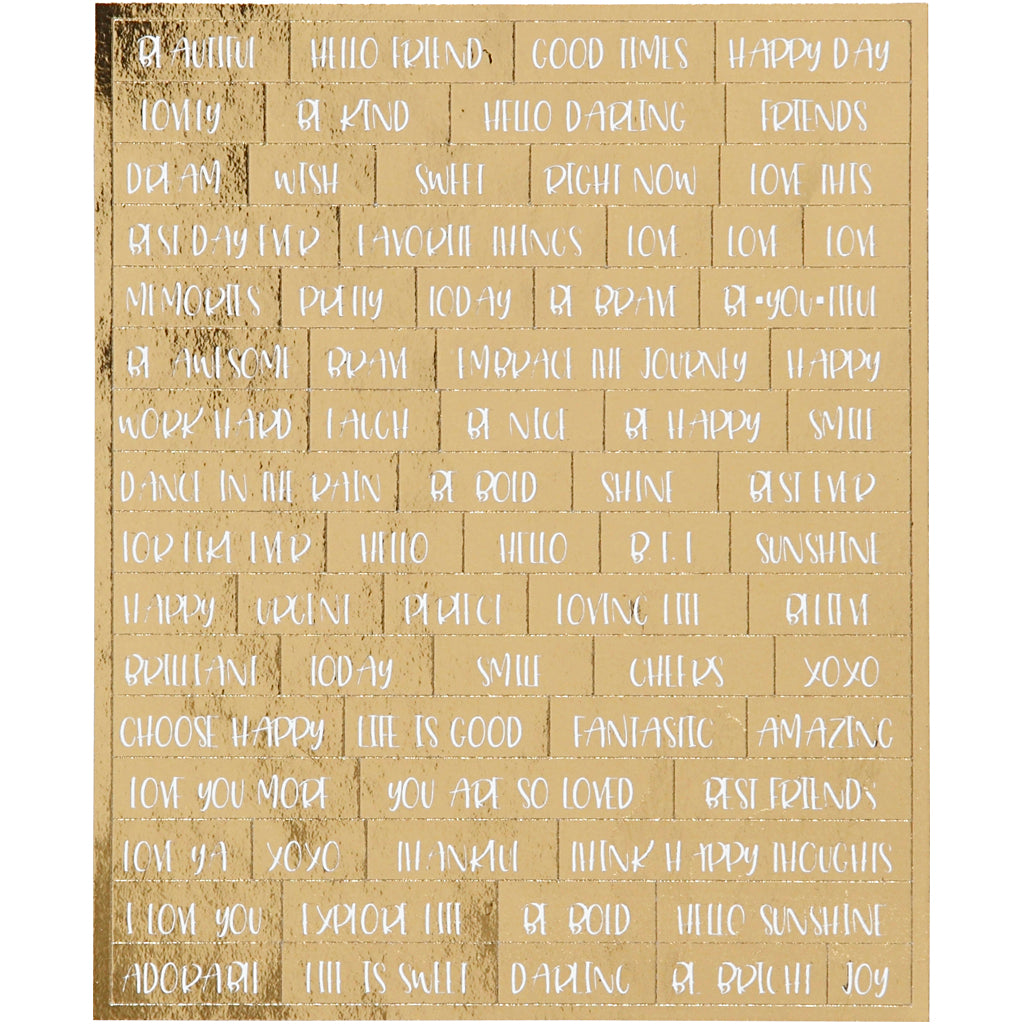 Creativ Firmenaufkleber, Bogen 10x11,5 cm, gold, 4 Stück 1 Box