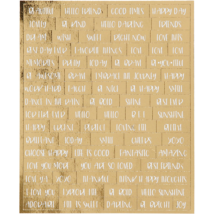 Creativ Firmenaufkleber, Bogen 10x11,5 cm, gold, 4 Stück 1 Box