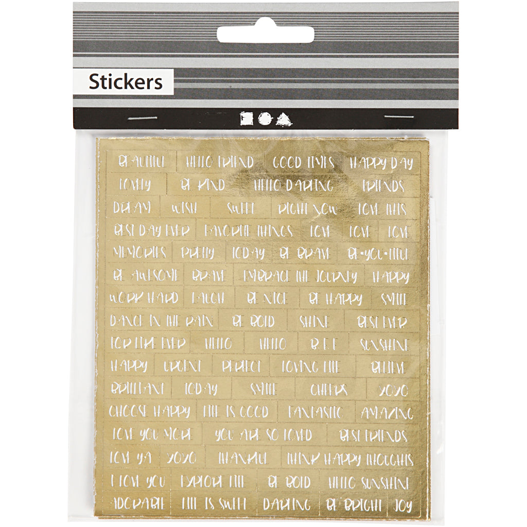 Creativ Firmenaufkleber, Bogen 10x11,5 cm, gold, 4 Stück 1 Box