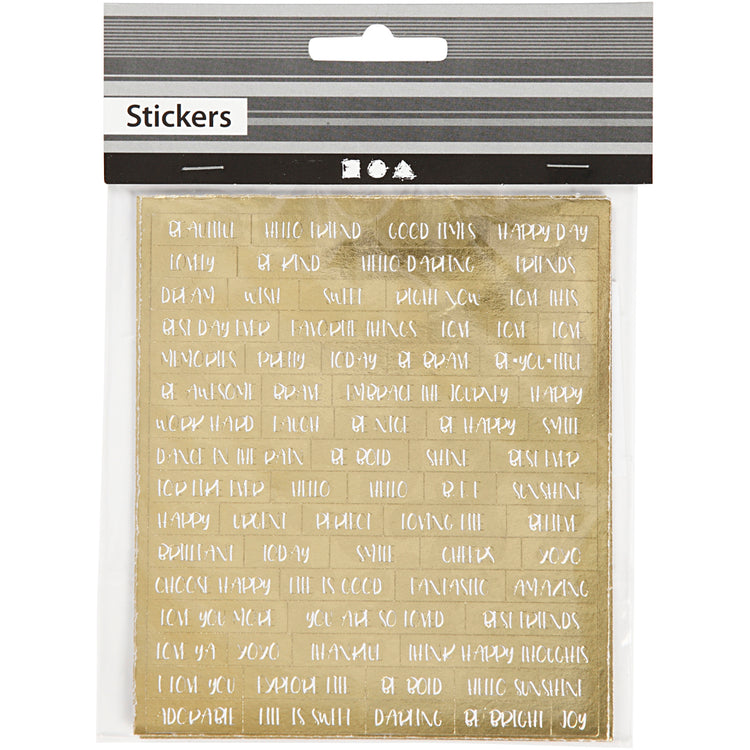 Creativ Firmenaufkleber, Bogen 10x11,5 cm, gold, 4 Stück 1 Box