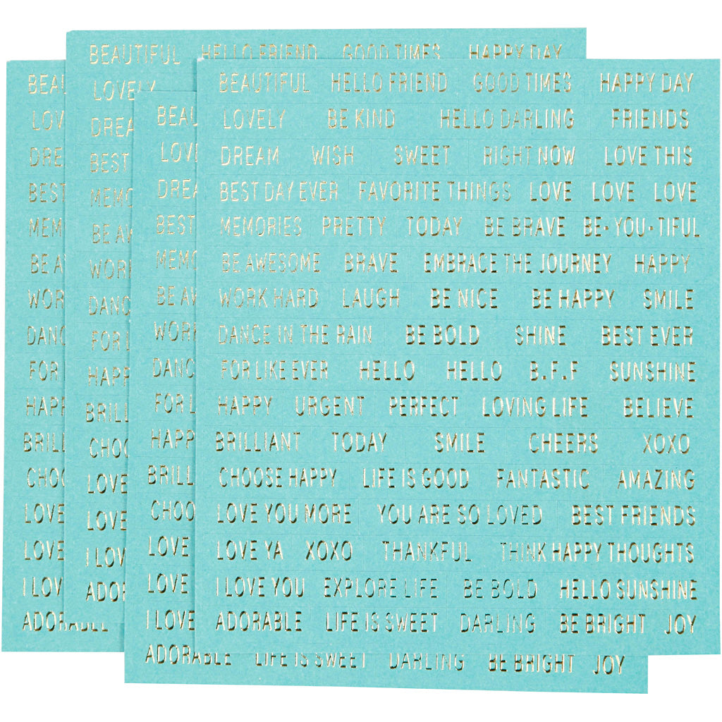 Creativ Firmenaufkleber, Bogen 10x11,5 cm, türkis, 4 Stück 1 Box