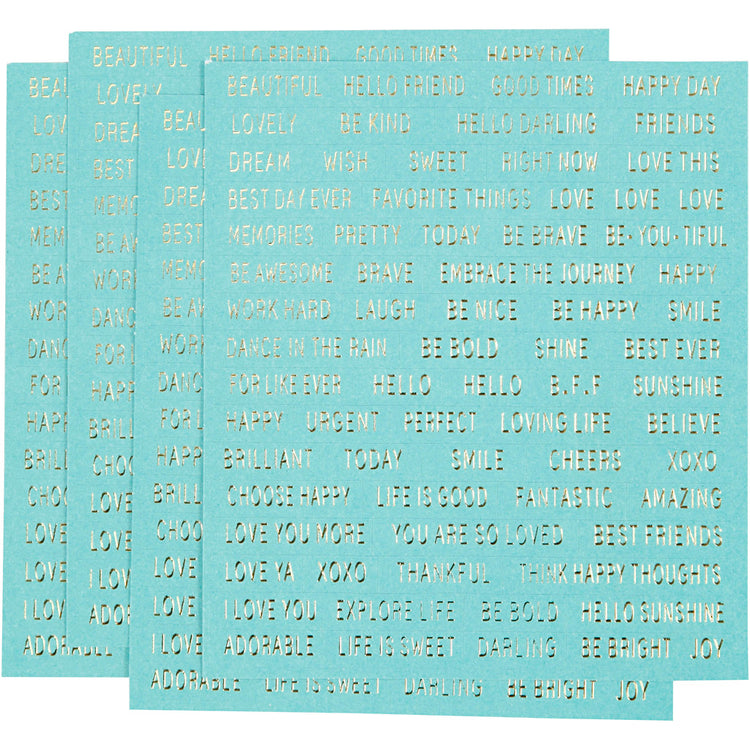 Creativ Firmenaufkleber, Bogen 10x11,5 cm, türkis, 4 Stück 1 Box