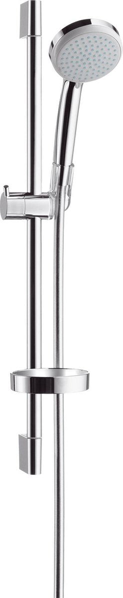 Hansgrohe Croma 100 Brauseset Vario mit Schiebestange 65 cm und einzigartiger Seifenschale Chrom