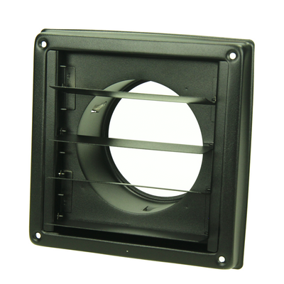 Renson 1069269 – Einbau-Dunstabzugshaubengitter 633 Edelstahl schwarz (Durchmesser 100) | 2 Stk