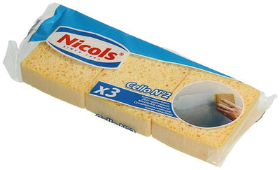 Nicols 1054091 - Pflanzenschwamm Nr. 2 beige x3 | 6 Stück