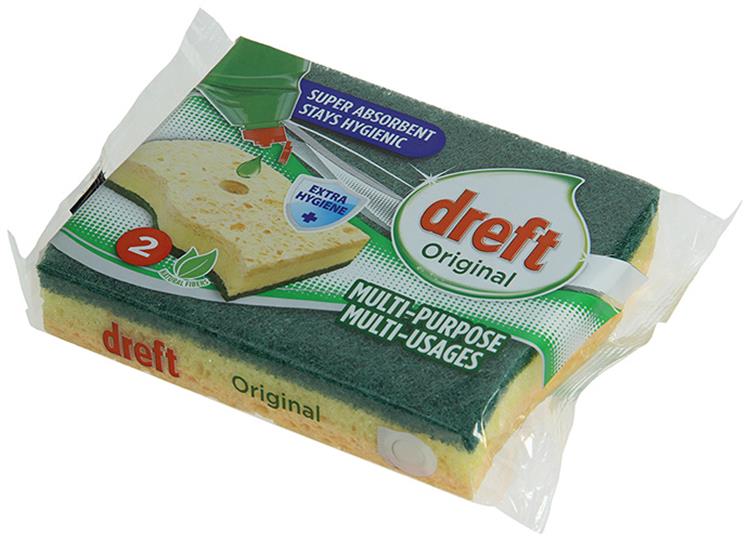 Dreft 1054240 – Cello-Scheuerschwamm original hygienisch x2 | 4 Stück