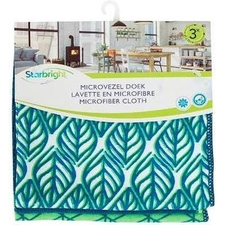 Starbright 1063309 - Mikrofasertuch 3 Stück 35 x 35 cm sb | 6 Stück