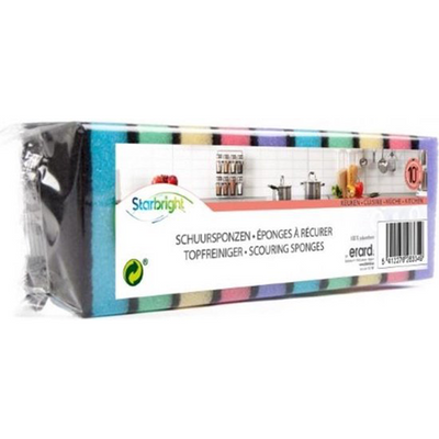 Starbright 1063289 – mehrfarbige Afwasspons, 10 Stück, 9 x 6 x 2,4 cm, sb | 5 Stück