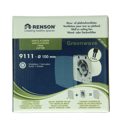 Renson 1069250 - mech. Lüfter Standard 9111 (Durchmesser 100) | 2 Stk
