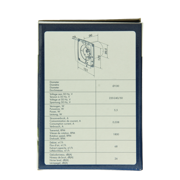 Renson 1069250 - mech. Lüfter Standard 9111 (Durchmesser 100) | 2 Stk