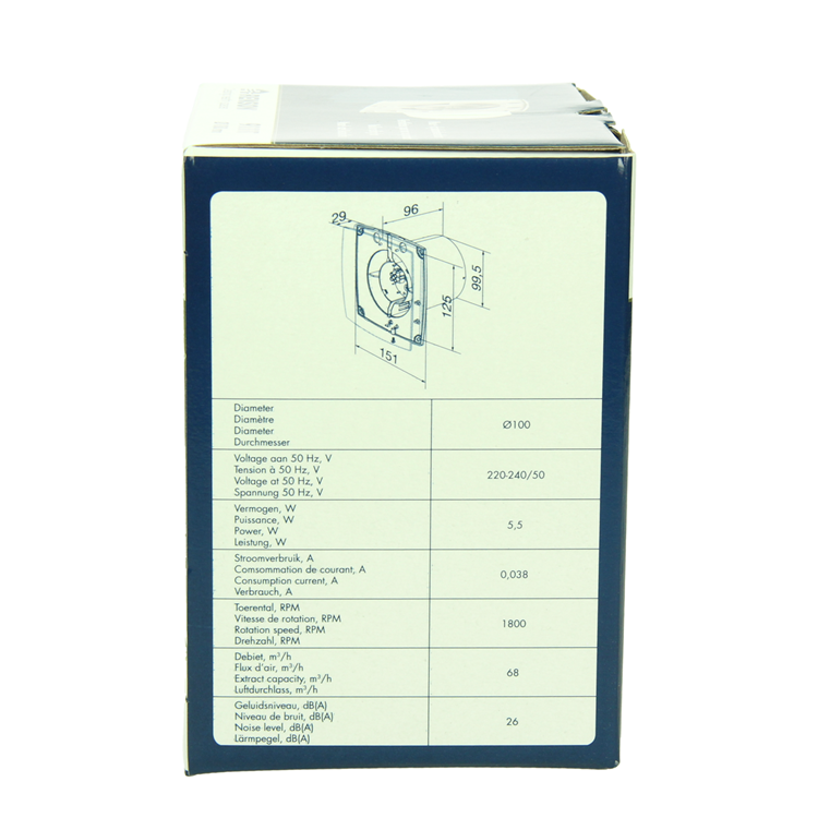 Renson 1069251 - mech. Ventilator mit Timer 9211t (Durchmesser 100) | 2 Stk