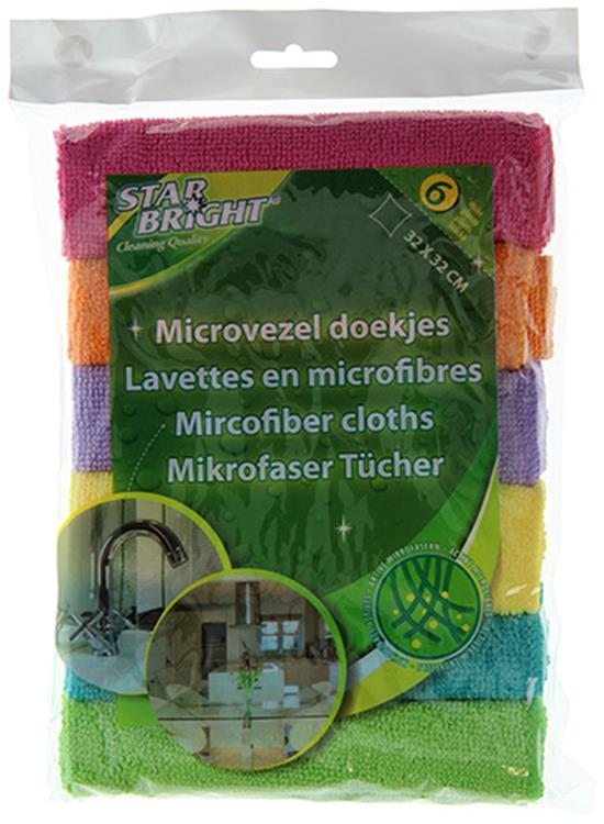 Starbright 1005460 – 6 Mikrofasertücher, kühle Reinigung | 6 Stück