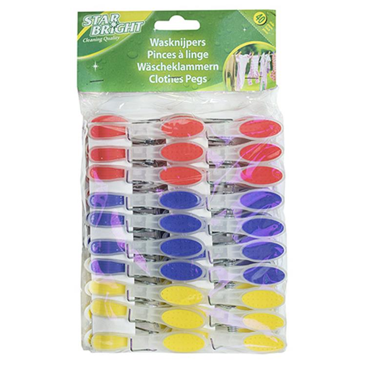 Starbright Wäscheklammern Softgrip 40 Stk