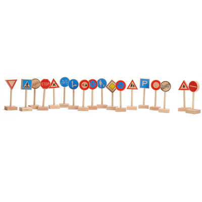 Playwood -Holzverkehrsschild, 18dlg.