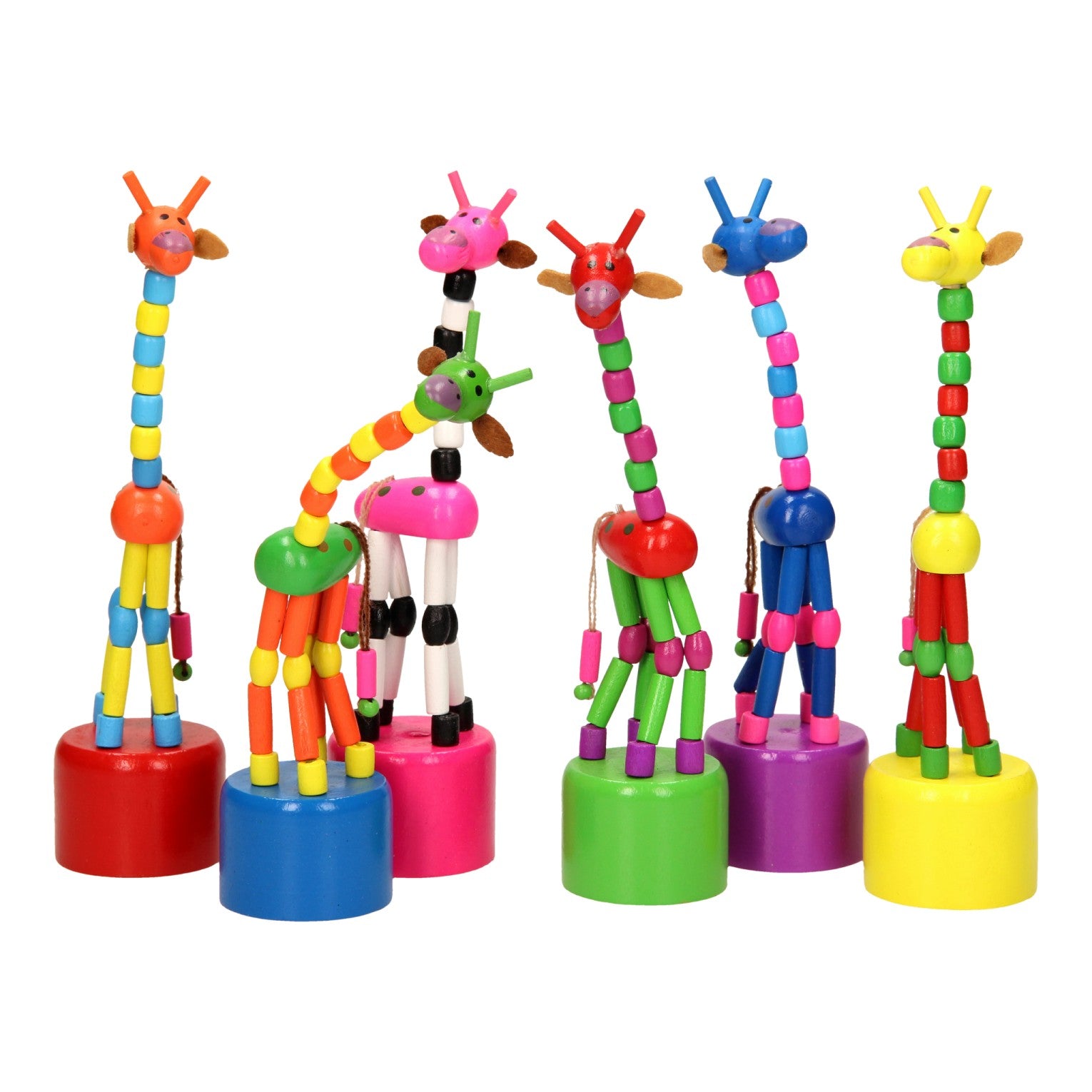 Playwood Houten Drukpop Giraffe farbig