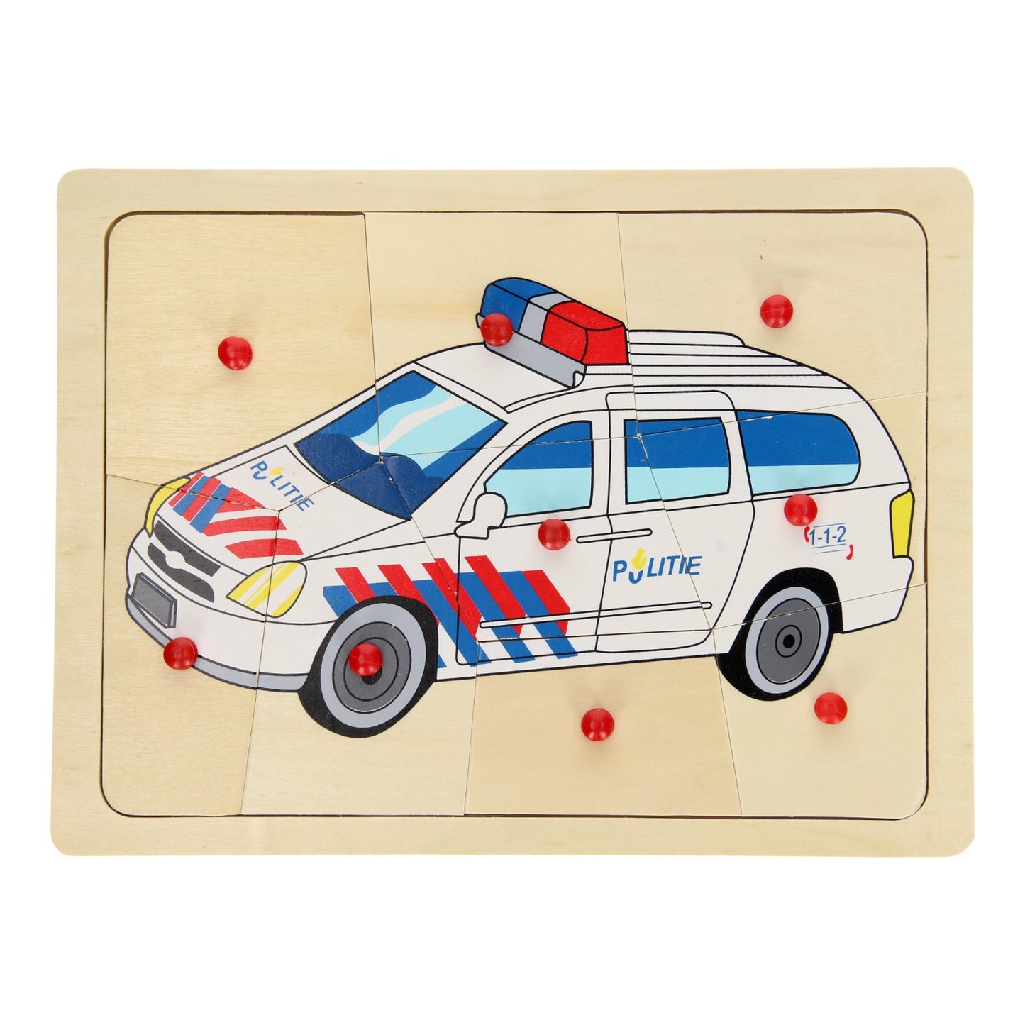Playwood Holz-Studenpuzzle Polizei, 9-tlg.