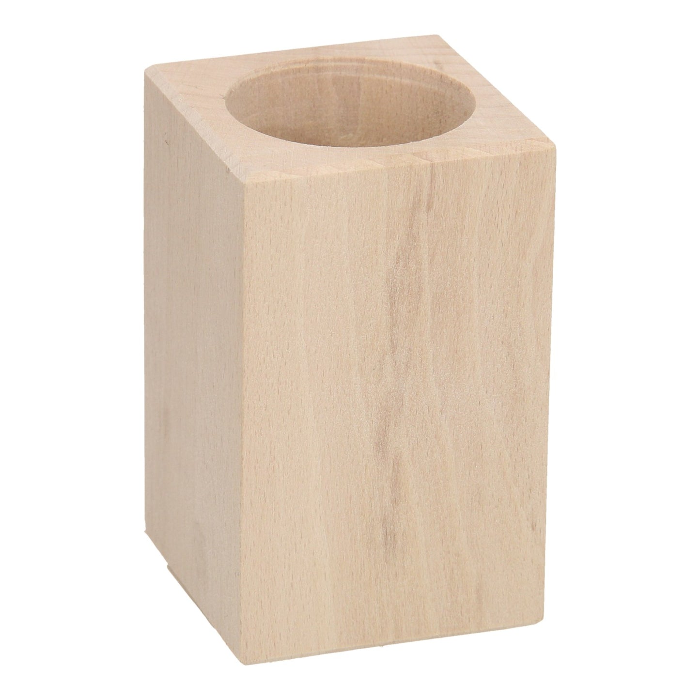 Penkenbakje Square mit runden Öffnungsbuche Holz