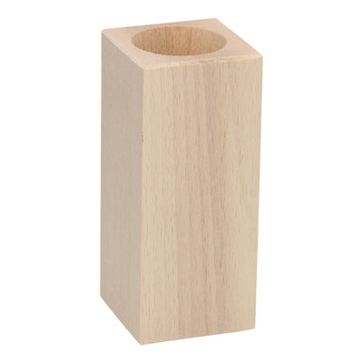 Tee -Lichthalter Quadratbuche Holz, 13 cm