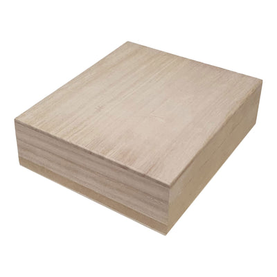 Sans-Marque-Box ohne Marke, quadratisches Paulownia mit losem Deckel