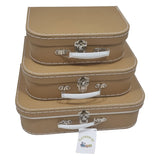 Playwood Cardboard Koffer Set Brown, 3st. - afbeelding 1