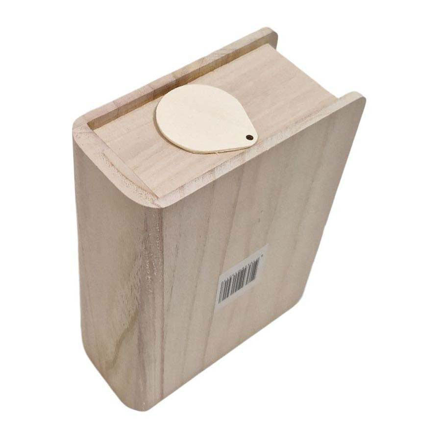 Playwood Sparschwein aus Holz in Buchform, Paulownia