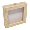 Playwood Holz-Sparschwein aus Plexiglas mit weißer Rückseite, klein