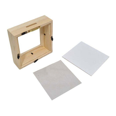Playwood Holz-Sparschwein aus Plexiglas mit weißer Rückseite, klein
